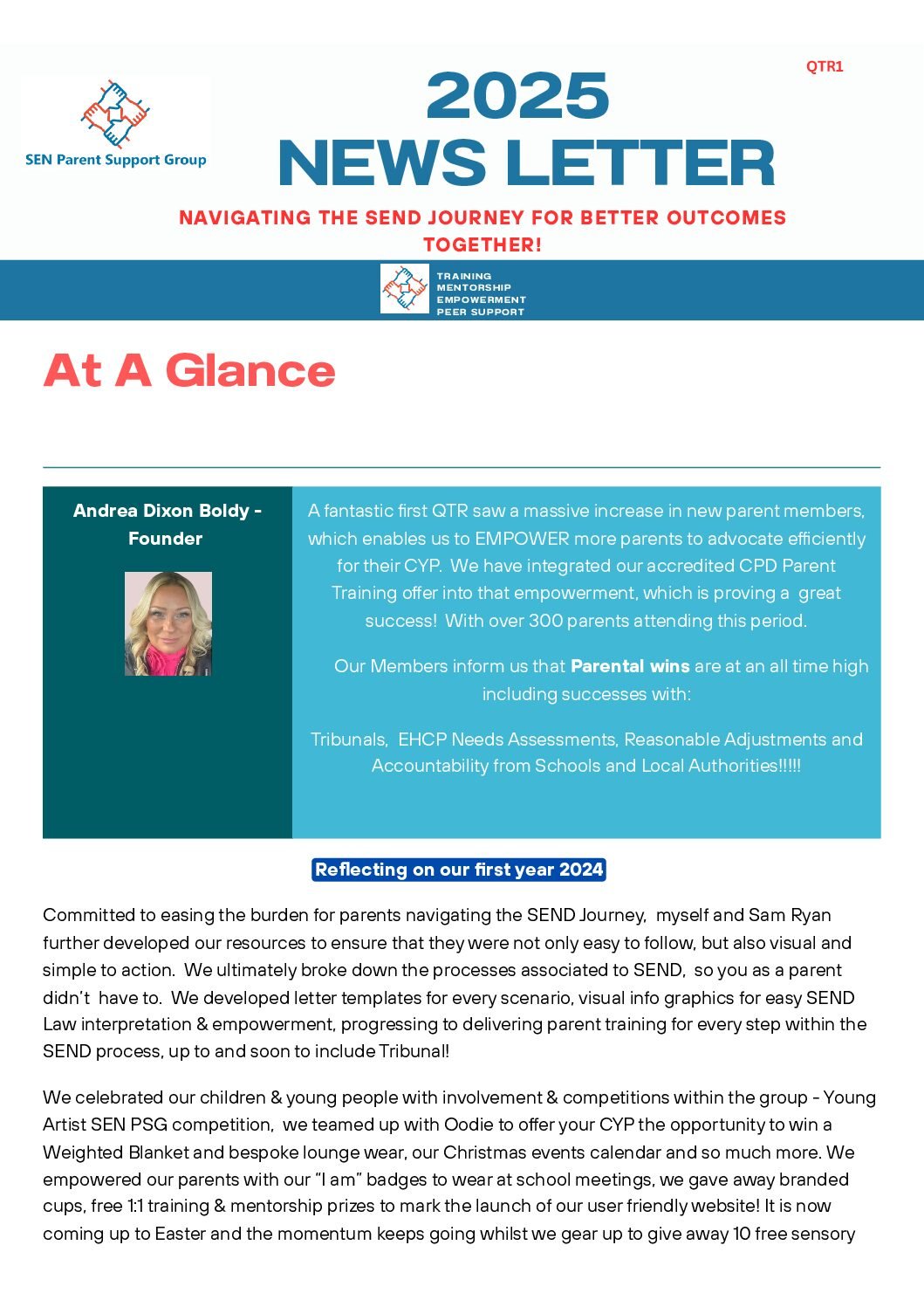 SEN Parent Support Group NEWS LETTER